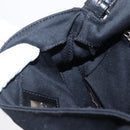 FENDI Mamma Baguette Shoulder Bag Nylon Black Silver Auth 155392-22
