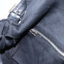 FENDI Mamma Baguette Shoulder Bag Nylon Black Silver Auth 155392-23