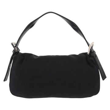 FENDI Mamma Baguette Shoulder Bag Nylon Black Silver Auth 155392 - 0