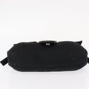 FENDI Mamma Baguette Shoulder Bag Nylon Black Silver Auth 155392-5