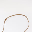 FENDI Zucchino Canvas Mamma Baguette Shoulder Bag Beige Silver Auth 155393-9