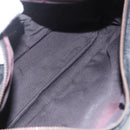 FENDI Zucchino Canvas Shoulder Bag PVC Black Gold Auth 155394-10