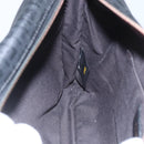 FENDI Zucchino Canvas Shoulder Bag PVC Black Gold Auth 155394-21