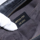 FENDI Zucchino Canvas Shoulder Bag PVC Black Gold Auth 155394-11