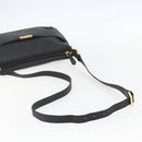 FENDI Zucchino Canvas Shoulder Bag PVC Black Gold Auth 155394-7