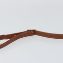 FENDI Pecan Canvas Shoulder Bag PVC Black Brown gold Auth 155395-8