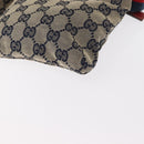 GUCCI GG Canvas Sherry Line Waist bag Red Navy 28566 Auth 155397-11