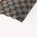 GUCCI GG Canvas Sherry Line Waist bag Red Navy 28566 Auth 155397-12