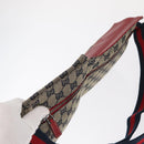 GUCCI GG Canvas Sherry Line Waist bag Red Navy 28566 Auth 155397-6