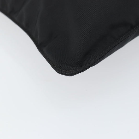 PRADA Shoulder Bag Nylon Black Silver Auth 155398
