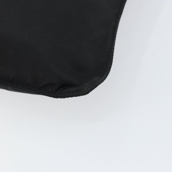 PRADA Shoulder Bag Nylon Black Silver Auth 155398