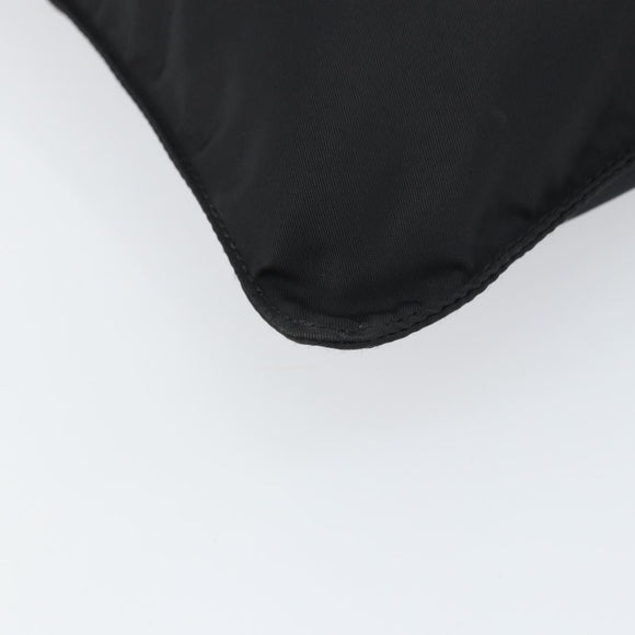 PRADA Shoulder Bag Nylon Black Silver Auth 155398