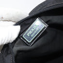 PRADA Shoulder Bag Nylon Black Silver Auth 155398-20