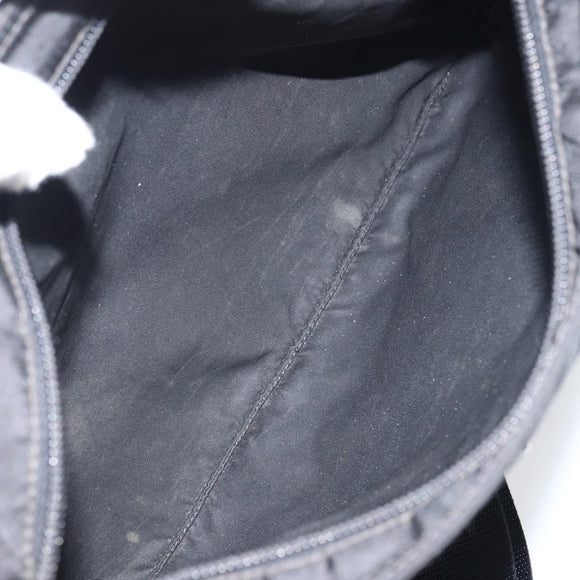 PRADA Shoulder Bag Nylon Black Silver Auth 155398