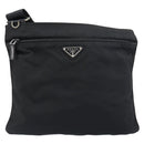 PRADA Shoulder Bag Nylon Black Silver Auth 155398-13