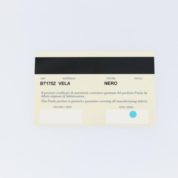 PRADA Shoulder Bag Nylon Black Silver Auth 155398