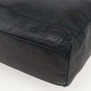 PRADA Hand Bag Leather Black Gold Auth 155399-12