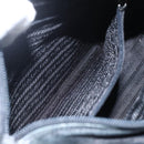 PRADA Hand Bag Leather Black Gold Auth 155399-21