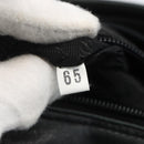 PRADA Hand Bag Leather Black Gold Auth 155399-22