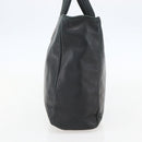 PRADA Hand Bag Leather Black Gold Auth 155399-5