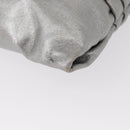 Miu Miu Clutch Bag Leather Silver Gold Auth 155407-11