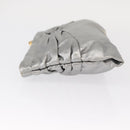 Miu Miu Clutch Bag Leather Silver Gold Auth 155407-5