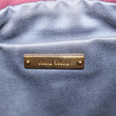 Miu Miu Matelasse Clutch Bag Leather Pink Gold Auth 155408V-13