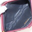 Miu Miu Matelasse Clutch Bag Leather Pink Gold Auth 155408V-14