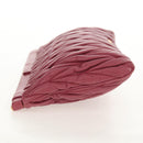 Miu Miu Matelasse Clutch Bag Leather Pink Gold Auth 155408V-4