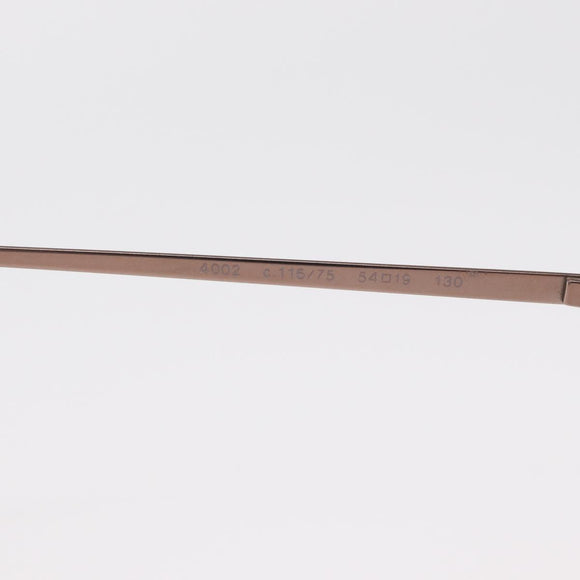 CHANEL Sunglasses Metal Brown 4002 CC Auth 155411