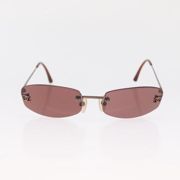 CHANEL Sunglasses Metal Brown 4002 CC Auth 155411 - 0
