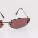 CHANEL Sunglasses Metal Brown 4002 CC Auth 155411-5