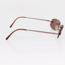 CHANEL Sunglasses Metal Brown 4002 CC Auth 155411-6