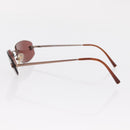 CHANEL Sunglasses Metal Brown 4002 CC Auth 155411-7