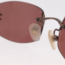 CHANEL Sunglasses Metal Brown 4002 CC Auth 155411-9