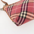 BURBERRY Nova Check Blue Label Shoulder Pouch Canvas 2way Beige Auth 155413-16