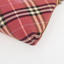 BURBERRY Nova Check Blue Label Shoulder Pouch Canvas 2way Beige Auth 155413-17