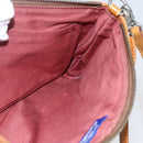 BURBERRY Nova Check Blue Label Shoulder Pouch Canvas 2way Beige Auth 155413-20