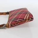 BURBERRY Nova Check Blue Label Shoulder Pouch Canvas 2way Beige Auth 155413-3
