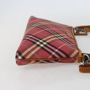 BURBERRY Nova Check Blue Label Shoulder Pouch Canvas 2way Beige Auth 155413-4