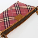 BURBERRY Nova Check Blue Label Shoulder Pouch Canvas 2way Beige Auth 155413-6