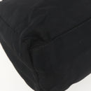 PRADA Hand Bag Nylon Black Silver Auth 155414-16