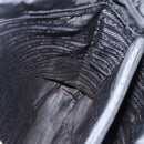 PRADA Hand Bag Nylon Black Silver Auth 155414-19