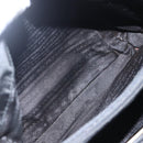 PRADA Hand Bag Nylon Black Silver Auth 155414-23