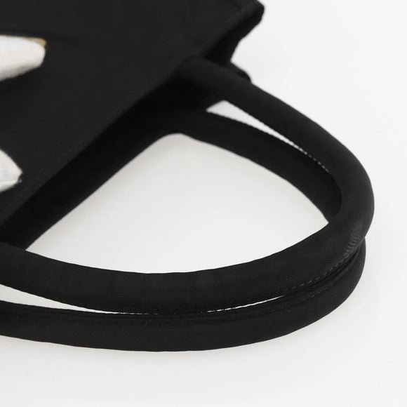 PRADA Hand Bag Nylon Black Silver Auth 155414