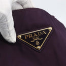 PRADA Hand Bag Nylon Metal Purple Gold Auth 155415-10