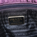 PRADA Hand Bag Nylon Metal Purple Gold Auth 155415-17