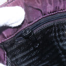 PRADA Hand Bag Nylon Metal Purple Gold Auth 155415-18