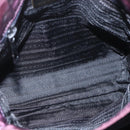 PRADA Hand Bag Nylon Metal Purple Gold Auth 155415-11