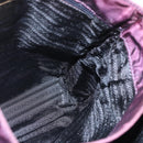PRADA Hand Bag Nylon Metal Purple Gold Auth 155415-19